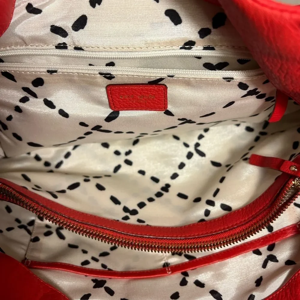 NEW red Kate Spade handbag satchel in soft leather BEXLEY STEVIE